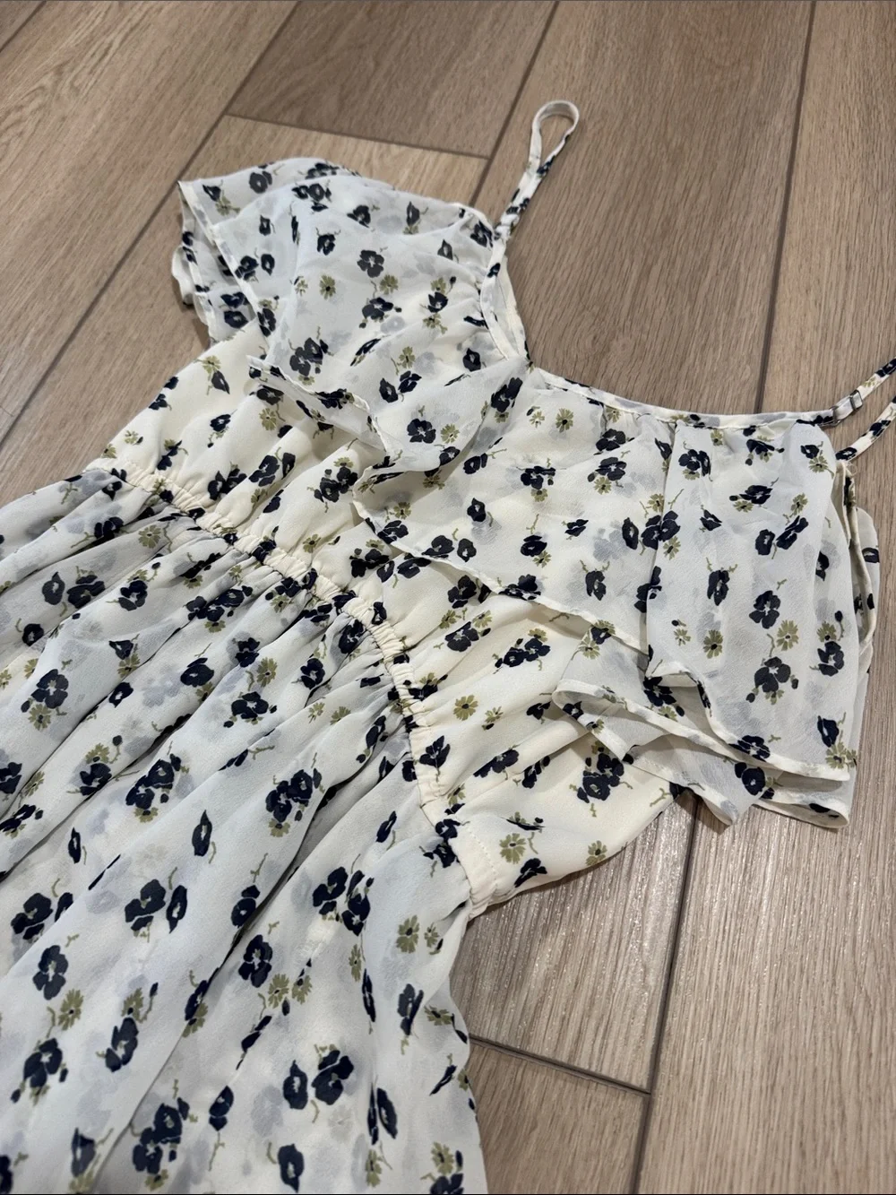 Vintage Abercrombie & Fitch Floral Sz S Maxi Dress floral all over print layered